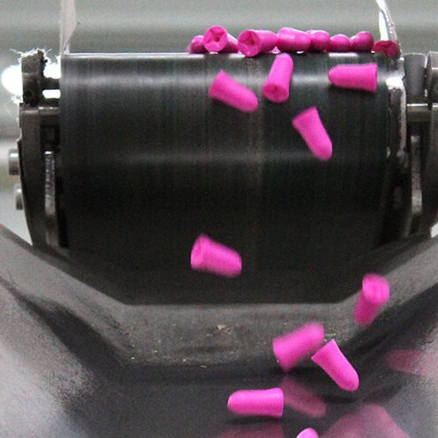 Tillverkning av öronproppar.